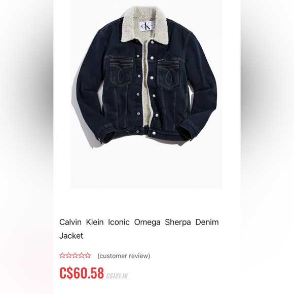 Calvin Klein Iconic Omega Sherpa Denim Jacket - Picture 6 of 6